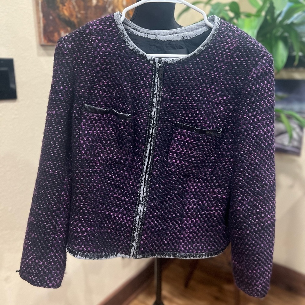 Laudrew black & purple vintage jacket size 14 in GUC